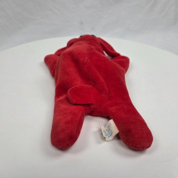 Red Laying Dog Bean Bag Filled 10" - Picture 3 of 7